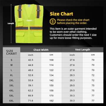 SHORFUNE High Visibility Safety Vest for Men & Women