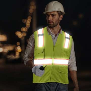 SHORFUNE High Visibility Safety Vest for Men & Women