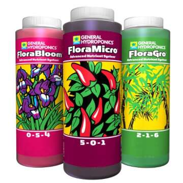 GH General Hydroponics Flora Series: FloraGro, FloraBloom, FloraMicro 16oz