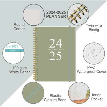 2024-2025 Academic Planner for Students & Organizers