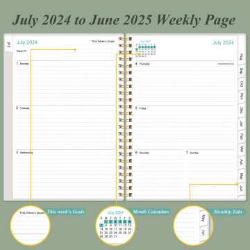 2024-2025 Academic Planner for Students & Organizers