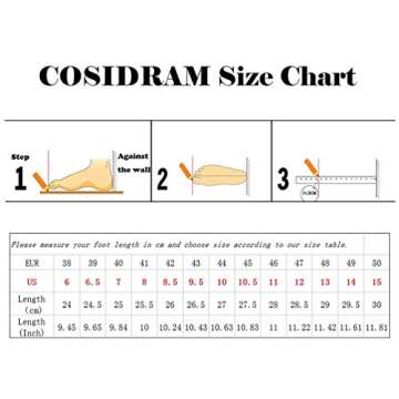 COSIDRAM Men Casual Shoes Sneakers Loafers Walking Shoes Lightweight Driving Business Office Slip on Black 10