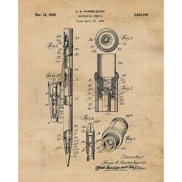 Vintage Architect Tools Patent Prints Set for Home Decor