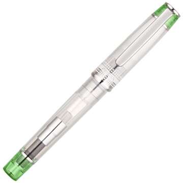 Pilot Prera Iro-Ai Calligraphy-Nib Transparent, Green Body Fountain Pen (FPRN-350R-TLGCM)