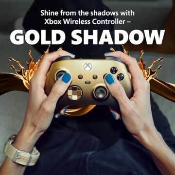 Xbox Special Edition Wireless Gaming Controller – Gold Shadow Series X|S, One, Windows PC, Android, and iOS