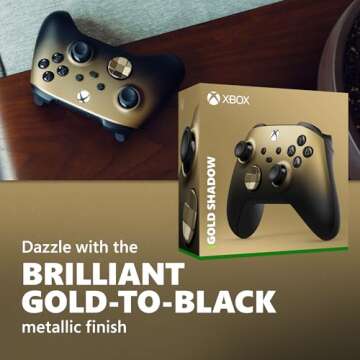 Xbox Special Edition Wireless Gaming Controller – Gold Shadow Series X|S, One, Windows PC, Android, and iOS