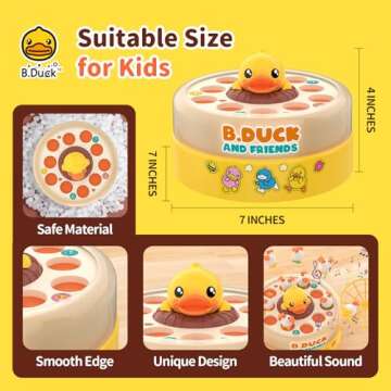 B.Duck Games for Kids Age 4-6, Board Games Bounce and Catch Duck Toys for Kids 4-8, Family Board Games for 5-7 Boys Girls, Birthday Gifts Christmas Party Games for Toddlers 3-5