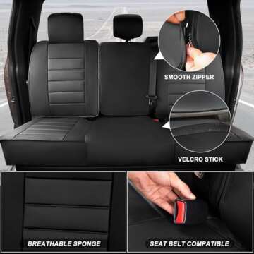 WEIZE Car Seat Covers for 2009-2024 Ford F-Series