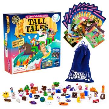 SCS Direct, Tall Tales Story Telling Board Game - The Educational Family Game of Infinite Storytelling -Award-Winning Educational Game, 5 Ways to Play - Promotes Creativity & Language Skill, Gift