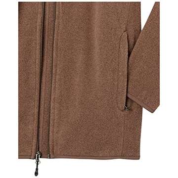 Amazon Essentials Men's Full-Zip Fleece Jacket (Available in Big & Tall), Brown Heather, Large