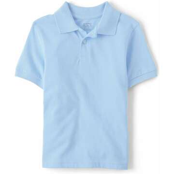 The Children's Place Boys Uniform Short Sleeve Pique Polo - Classic Fit for Comfort