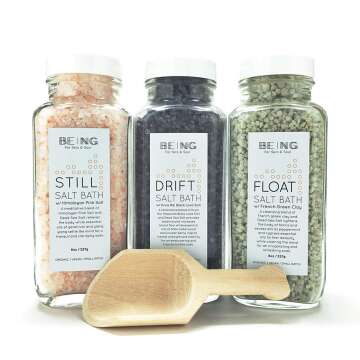 Bath Salt Spa Gift Set Collection – All-Natural, Vegan, Handmade, Organic Essential Oils for Muscle Aches, Mineral Rich Skin Hydration, Calming Relaxation & Restful Sleep