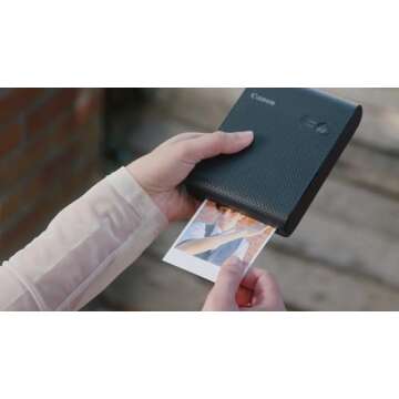 Canon SELPHY Square QX10 Compact Portable Photo Printer, Instant Photo Printer, Mobile Friendly, AirPrint, Black