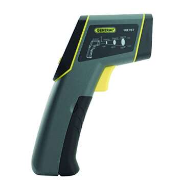 General Tools Non-Contact Digital Laser Temperature Gun, Thermal Detector, -4 to 608 degrees F (-20 to 320 degrees C) - For Cooking/BBQ/Food/Fridge/Pizza Oven/Engine