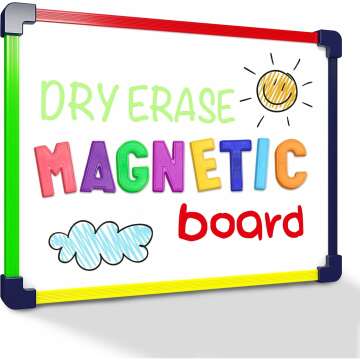 ScribbleDo 9"x12" Magnetic Dry Erase Board for Kids - Writing, Learning & Art