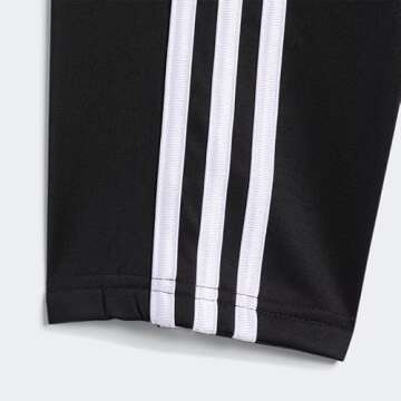 adidas Boys' Active Sports Athletic Tricot Jogger Pant, Iconic Adi Black, 4