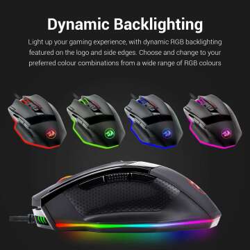 Redragon M801 Gaming Mouse with RGB Lighting and 9 Buttons