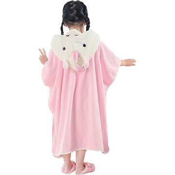 Nifyto Premium Unicorn Hooded Poncho Towel for Kids | Unicorn Design | Coral Fleece Bath Towel with Hood |Ultra Soft and Extra Large for Girls/Boys | Pink