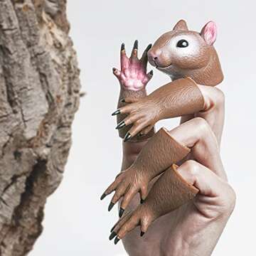 AQKILO Squirrel Finger Puppet Set for Kids' Fun Activities