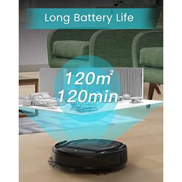 Lefant Robot Vacuum Cleaner with 2200Pa Powerful Suction,120 Mins,WiFi/Alexa/APP/Bluetooth,Schedule Cleaning,Slim Self-Charging Robotic Vacuum Cleaner for Home,Pet Hair,Hard Floors