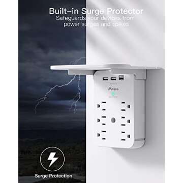 Power Up with our 6 Outlet Wall Extender