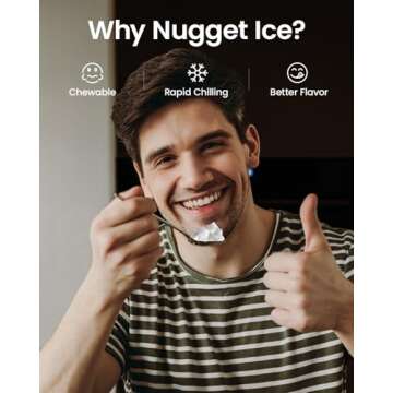 Countertop Nugget Ice Maker with Self-Cleaning Function