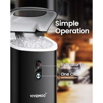 Countertop Nugget Ice Maker with Self-Cleaning Function