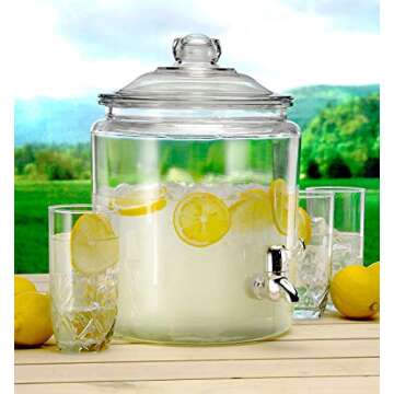 Anchor Hocking Heritage Hill Glass Drink Dispenser, 2 Gallon