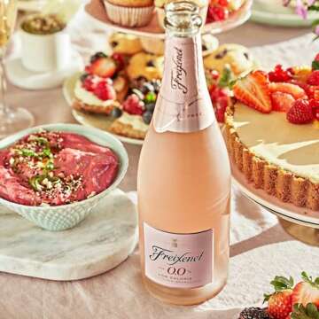 Freixenet Alcohol Removed Non-Alcoholic Rosé Sparkling Champagne Wine - Premium Zero Alcohol Elegance for Celebrations