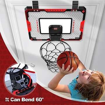 Indoor Basketball Hoop Gift for Kids Ages 5-10