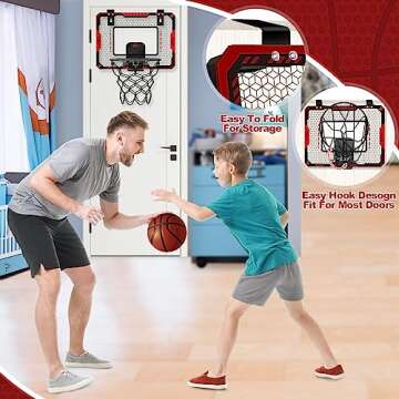 Indoor Basketball Hoop Gift for Kids Ages 5-10