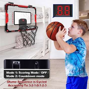 Indoor Basketball Hoop Gift for Kids Ages 5-10