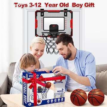 Indoor Basketball Hoop Gift for Kids Ages 5-10