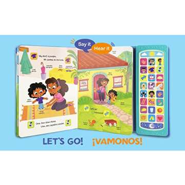 Let's Go! ¡Vámonos! English & Spanish First Words Bilingual Sound Book for Children and Preschoolers: Early Learning Practice Dual Language (Say It, Hear It) (English and Spanish Edition)