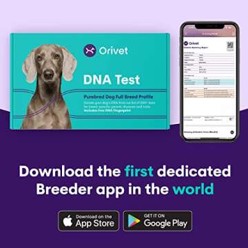 ORIVET Dog DNA Test Kit - French Bulldog Full Breed Profile | Puppy Testing Against 250 Medical Health Risks & Traits | Genetic Fingerprint & Wellness Plan | at Home Cheek Swab | Fast