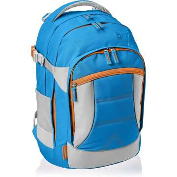 Amazon Basics Ergonomic Backpack in Blue - Comfortable, Spacious & Durable