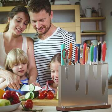 Stainless Steel Magnetic Knife Block