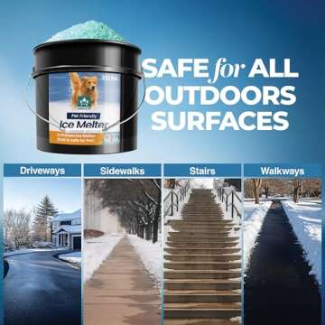 Maple99 Pet Safe Ice Melt Safe for Concrete -35 lb Snow Salt Ice Melt Pet Friendly, Green Salt for Snow and Ice Removal, Sidewalk Salt, Driveway Salt, Snow Melt is Effective Up to -5