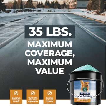 Maple99 Pet Safe Ice Melt Safe for Concrete -35 lb Snow Salt Ice Melt Pet Friendly, Green Salt for Snow and Ice Removal, Sidewalk Salt, Driveway Salt, Snow Melt is Effective Up to -5