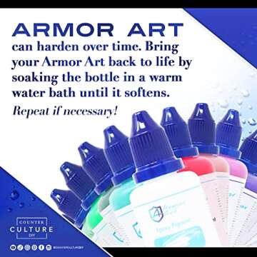 Counter Culture DIY Armor Art Pigment, White, 0.85 oz, Resin Epoxy Dye for Waves and Water Effects