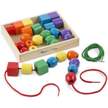 Melissa & Doug Primary Lacing Beads - Fun & Educational Toy for Kids