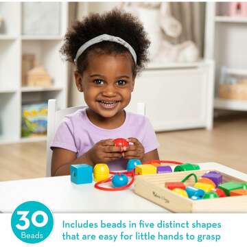 Melissa & Doug Lacing Beads - Educational Fun for Kids