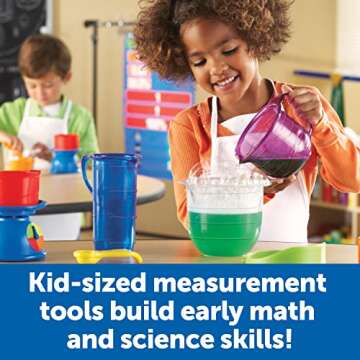 Learning Resources Mix And Measure Activity Set, 22 Pieces, Ages 3+,Experiment Mixing Tools, Science Toys for Kids,Science Experiments