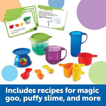 Learning Resources Mix And Measure Activity Set, 22 Pieces, Ages 3+,Experiment Mixing Tools, Science Toys for Kids,Science Experiments