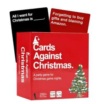 Tincasen A Party Cards Game for Christmas Game Night-Cards Against Christmas, 2025 Christmas Friendly Feud Game - The Hilarious Party Game, Family Games,Party Cards Game (1PC)