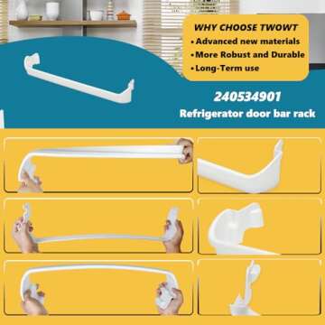 Refrigerator Door Shelf Rack Bar Rail for Frigidaire