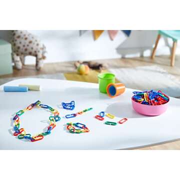 Learning Resources Link 'N' Learn Links - 500 Pieces, Ages 3+, Preschool Learning Supplies, Toddler Learning Toys, Back to School Supplies,Teacher Supplies