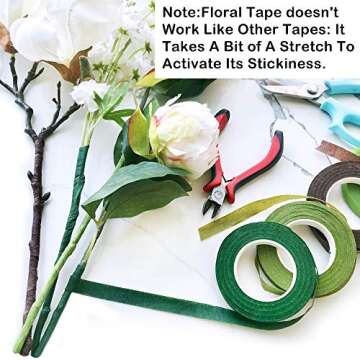 Supla Floral Arrangement Kit Floral Tools Wire Cutter Stem Wire Floral Wire 26 Gauge and 22 Gauge Wire Green Floral Tapes for Bouquet Stem Wrap Florist