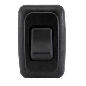 American Technology Components Single SPST On-Off Switch with Bezel, 12-Volt, for RV, Trailer, Camper (Black)