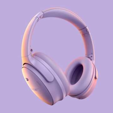 Bose QuietComfort Wireless Noise Cancelling Headphones, Bluetooth Over Ear Headphones with Up to 24 Hours of Battery Life, Chilled Lilac - Limited Edition Color